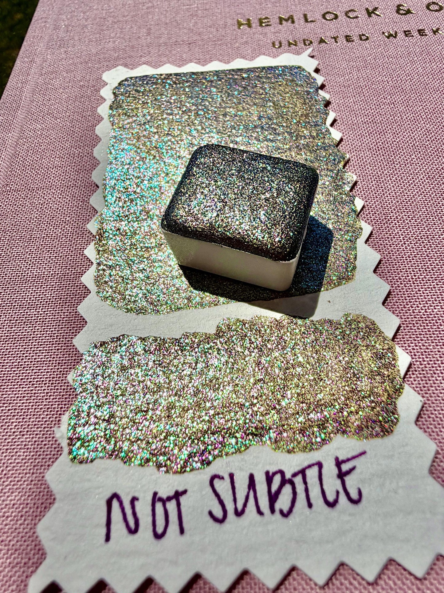 Not Subtle | Handmade Watercolors | Handmade Paint | Calligraphy | Lettering | Colorshift | Artist Paints | Watercolor Artist