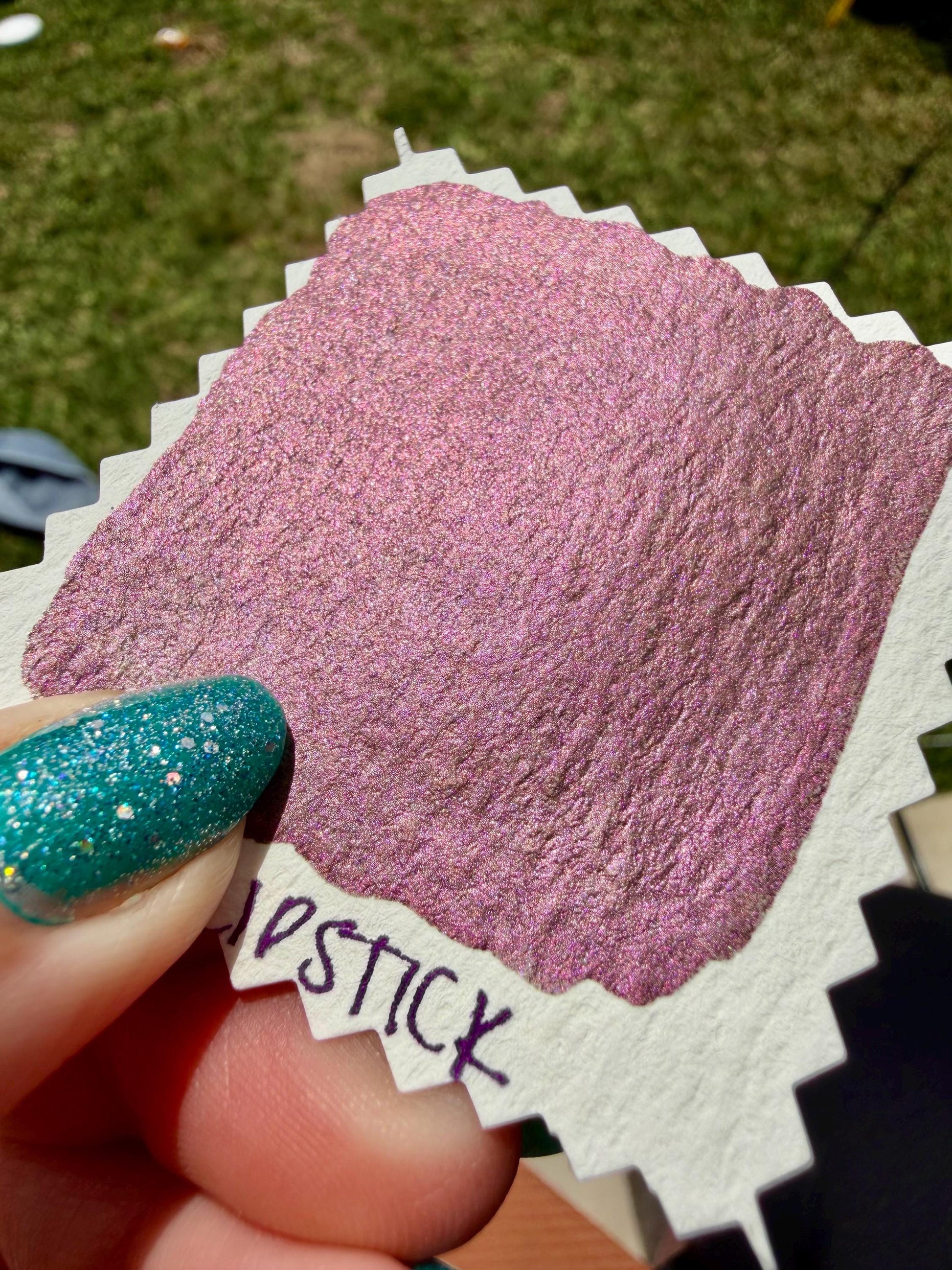 Old Lipstick | Handmade Watercolors | Handmade Paint | Calligraphy | Lettering | Colorshift | Artist Paints | Watercolor Artist