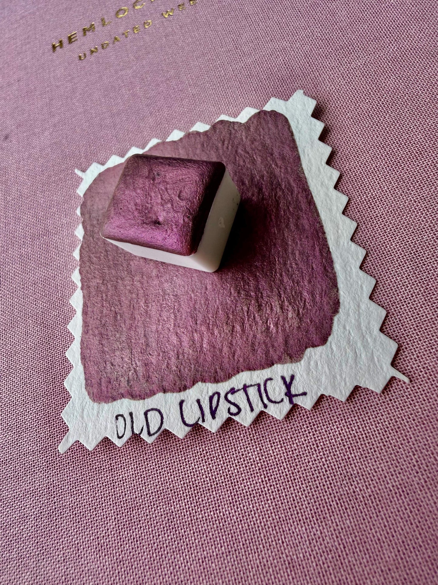 Old Lipstick | Handmade Watercolors | Handmade Paint | Calligraphy | Lettering | Colorshift | Artist Paints | Watercolor Artist