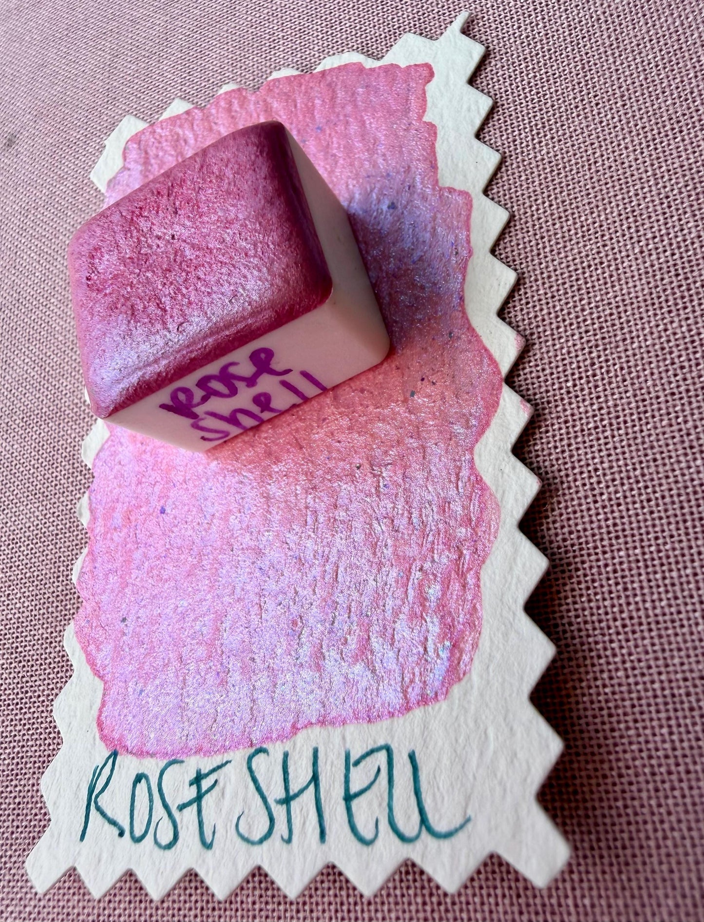 Rose Shell | Handmade Watercolors | Handmade Paint | Calligraphy | Lettering | Colorshift | Artist Paints | Watercolor Artist