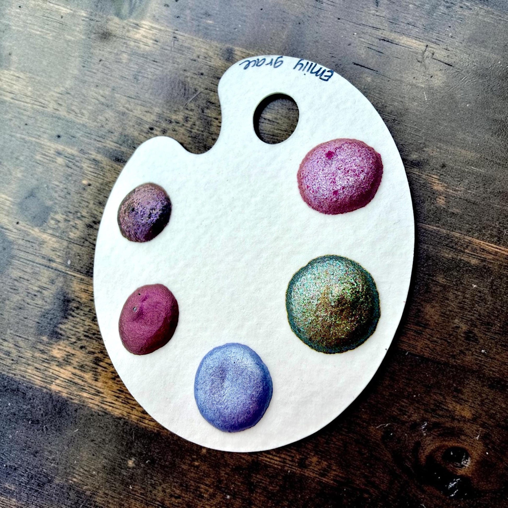 Watercolor Palette Dot Cards | Handmade Watercolors | Handmade Paint | Shimmer Paint | Colorshift | Dot Cards | Sample | Wedding Favor
