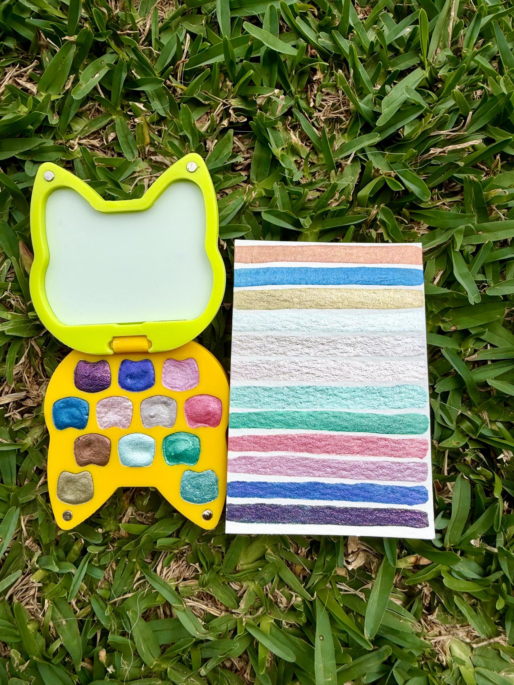 Cat Palette | Watercolor Set | Watercolor Palette | Chrome Watercolors | Handmade Paint | Watercolors | Watercolor | Handmade Watercolors |