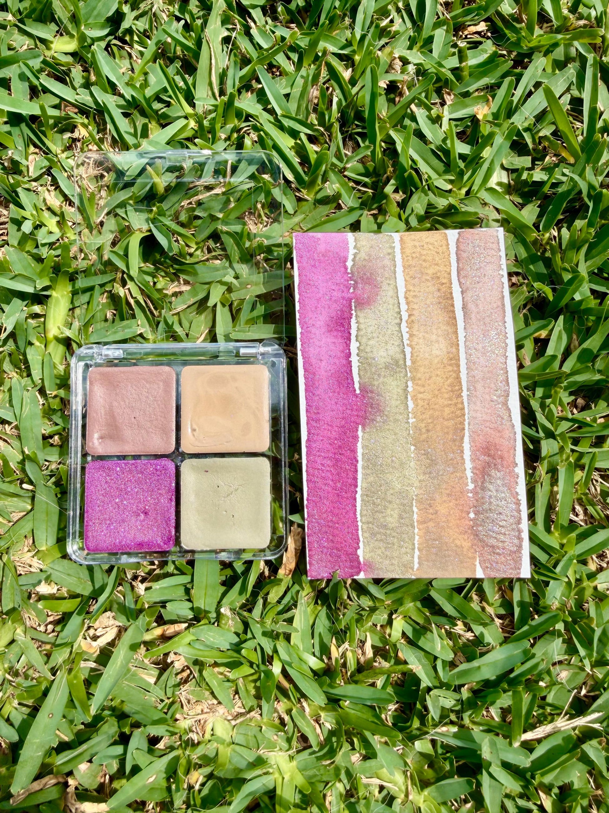 Matte/Shimmer Palette | Handmade Watercolors | Handmade Paint | Watercolors | Watercolor Artist | Handmade Cards | Glitter Watercolors |