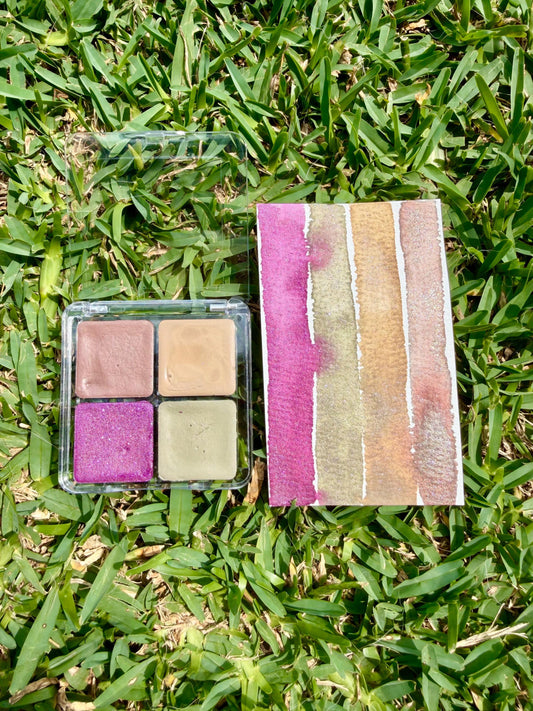 Matte/Shimmer Palette | Handmade Watercolors | Handmade Paint | Watercolors | Watercolor Artist | Handmade Cards | Glitter Watercolors |