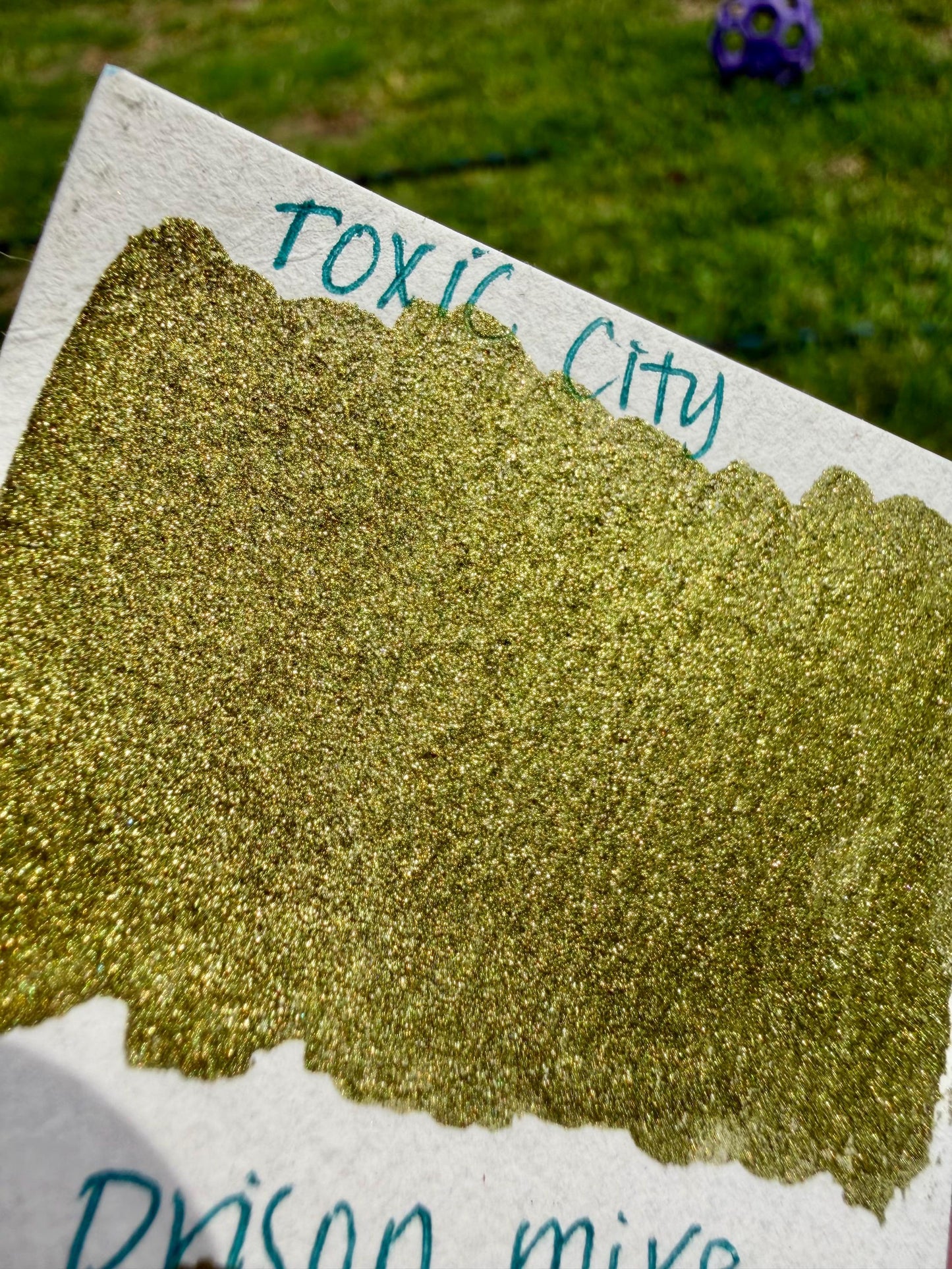 Toxic City | Handmade Watercolors | Handmade Paint | Watercolors | Watercolor | Handmade Cards | Chrome Watercolors