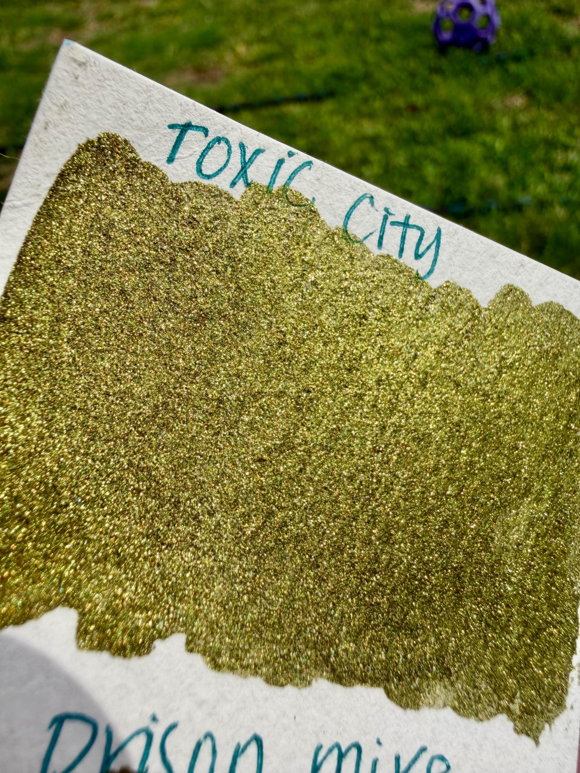 Toxic City | Handmade Watercolors | Handmade Paint | Watercolors | Watercolor | Handmade Cards | Chrome Watercolors
