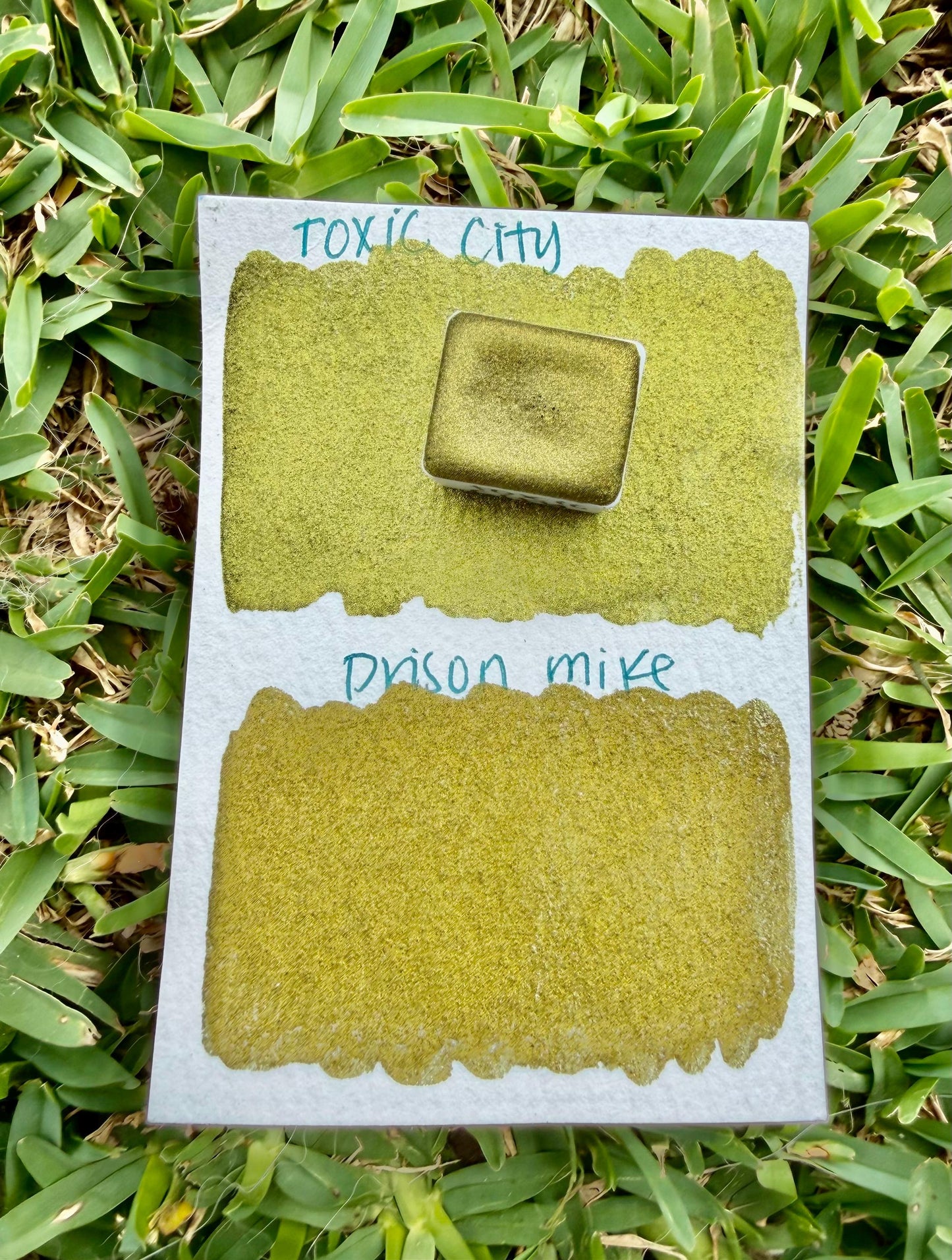 Toxic City | Handmade Watercolors | Handmade Paint | Watercolors | Watercolor | Handmade Cards | Chrome Watercolors
