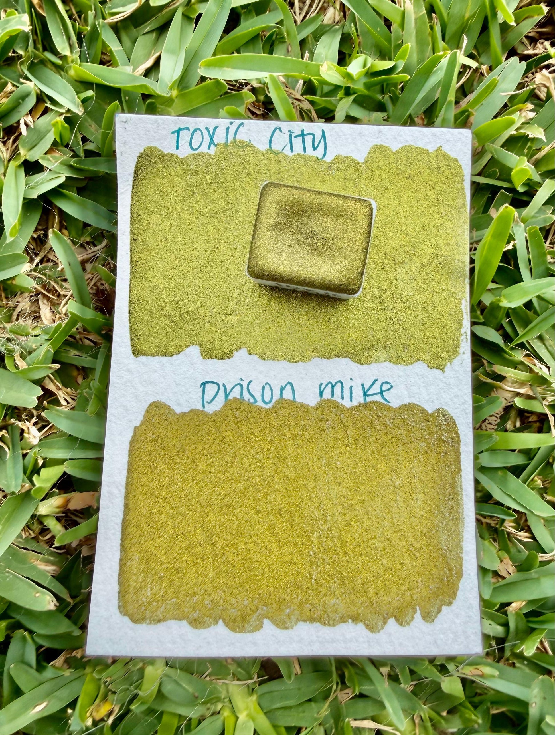 Toxic City | Handmade Watercolors | Handmade Paint | Watercolors | Watercolor | Handmade Cards | Chrome Watercolors