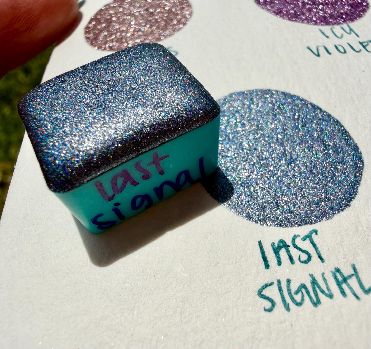 Last Signal | Handmade Watercolors | Handmade Paint | Watercolors | Watercolor | Handmade Cards | Holo Chrome Watercolors