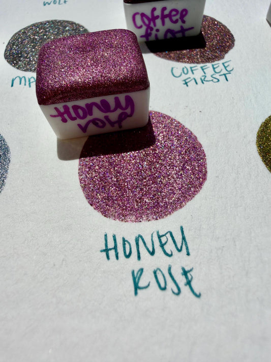 Honey Rose | Handmade Watercolors | Handmade Paint | Watercolors | Watercolor | Handmade Cards | Chrome Watercolors