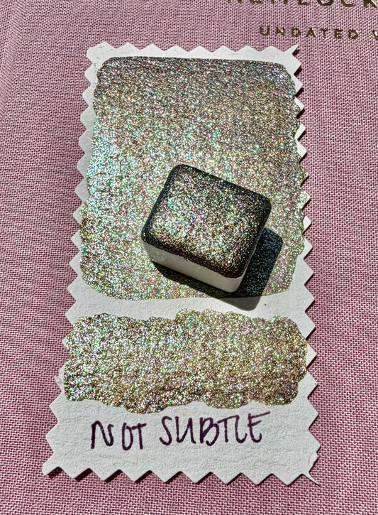 Not Subtle | Handmade Watercolors | Handmade Paint | Calligraphy | Lettering | Colorshift | Artist Paints | Watercolor Artist