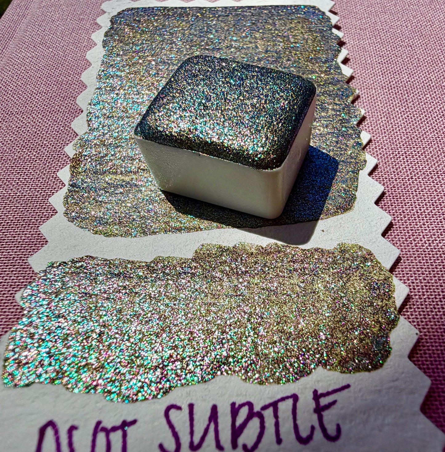 Not Subtle | Handmade Watercolors | Handmade Paint | Calligraphy | Lettering | Colorshift | Artist Paints | Watercolor Artist