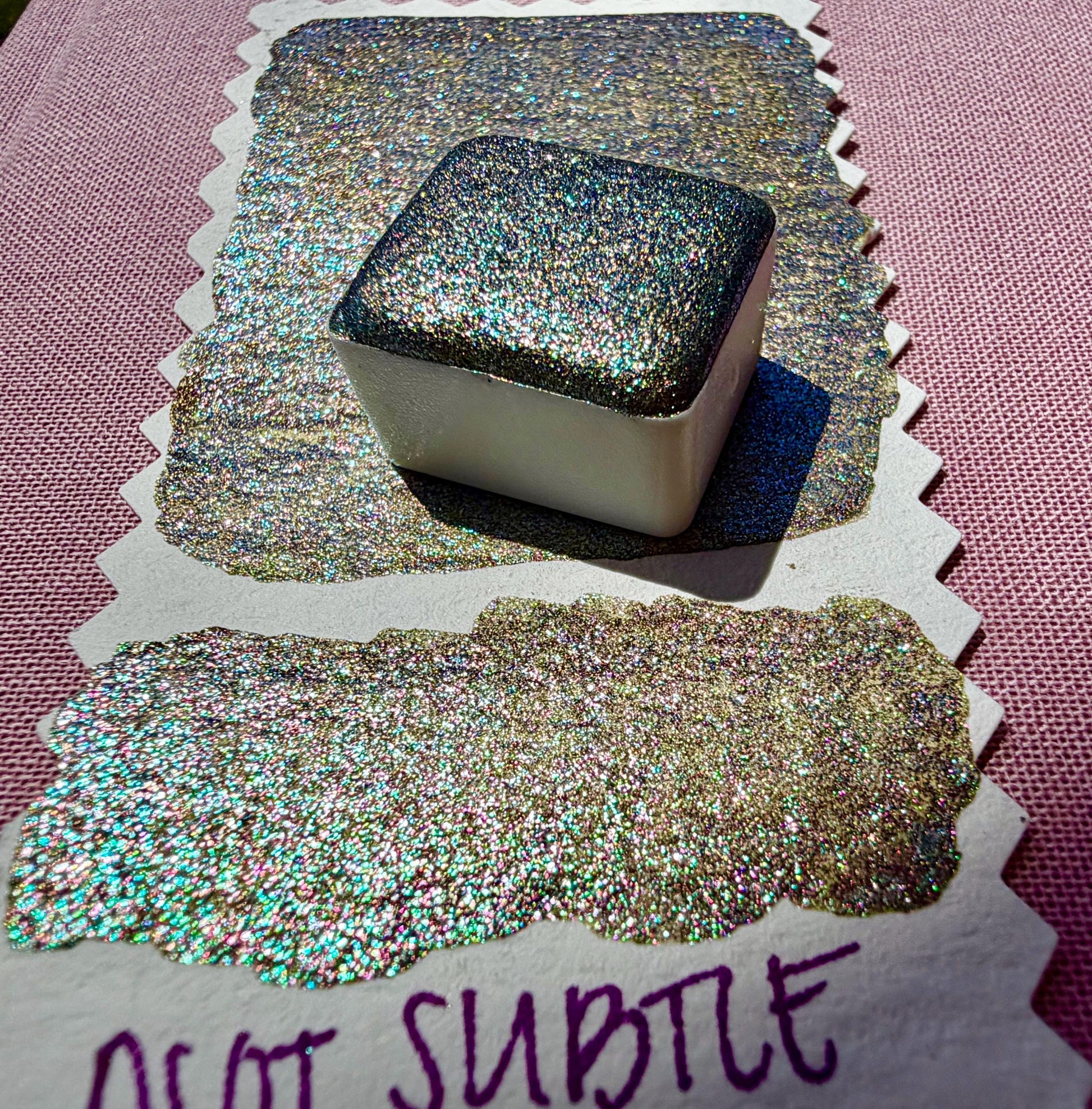 Not Subtle | Handmade Watercolors | Handmade Paint | Calligraphy | Lettering | Colorshift | Artist Paints | Watercolor Artist