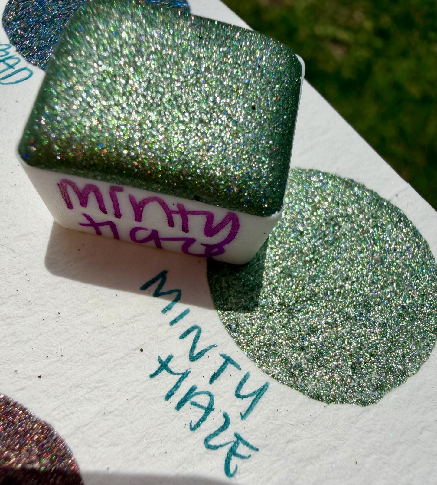 Minty Haze | Handmade Watercolors | Handmade Paint | Watercolors | Watercolor | Handmade Cards | Chrome Watercolors