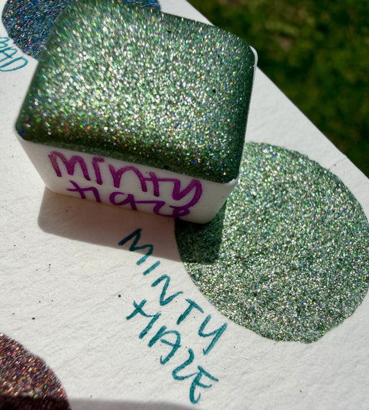 Minty Haze | Handmade Watercolors | Handmade Paint | Watercolors | Watercolor | Handmade Cards | Chrome Watercolors