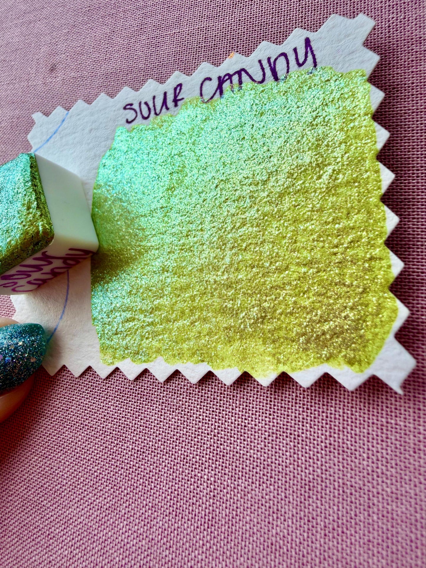 Sour Candy | Handmade Watercolors | Handmade Paint | Calligraphy | Lettering | Colorshift | Artist Paints | Watercolor Artist