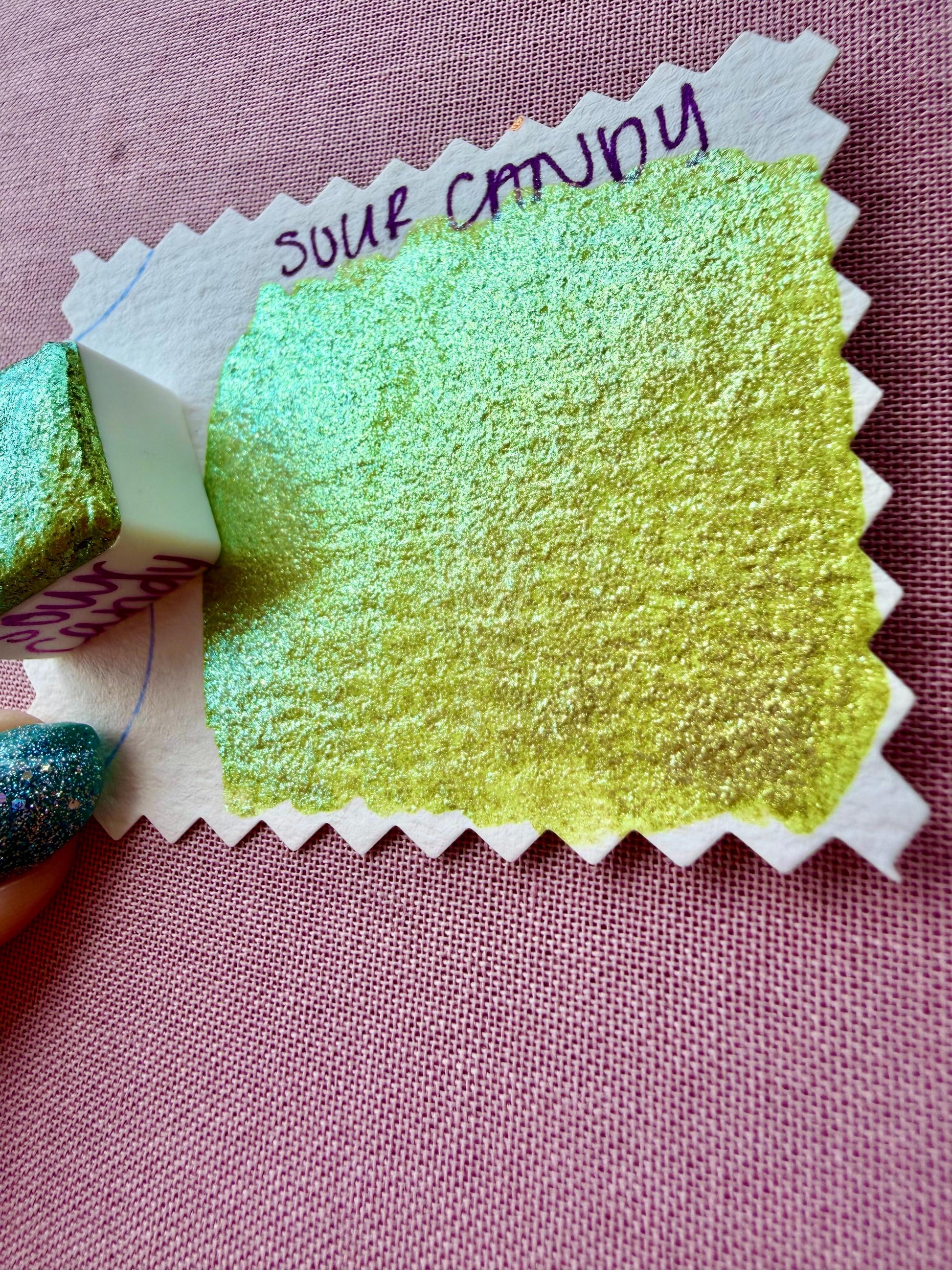 Sour Candy | Handmade Watercolors | Handmade Paint | Calligraphy | Lettering | Colorshift | Artist Paints | Watercolor Artist