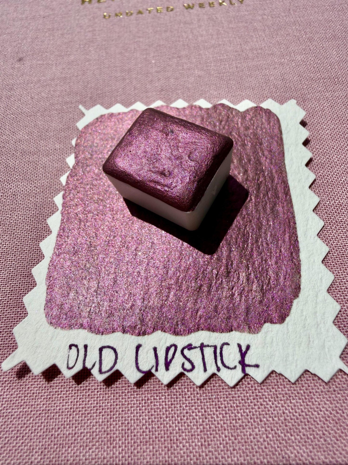 Old Lipstick | Handmade Watercolors | Handmade Paint | Calligraphy | Lettering | Colorshift | Artist Paints | Watercolor Artist