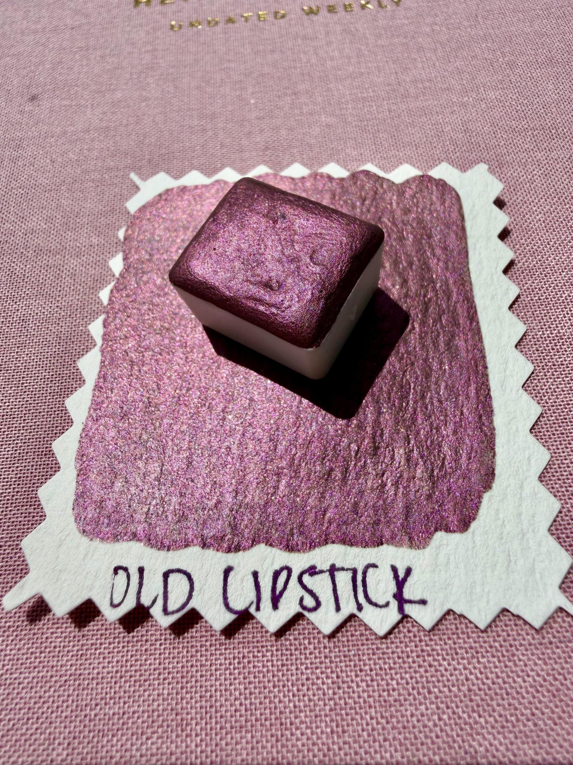 Old Lipstick | Handmade Watercolors | Handmade Paint | Calligraphy | Lettering | Colorshift | Artist Paints | Watercolor Artist