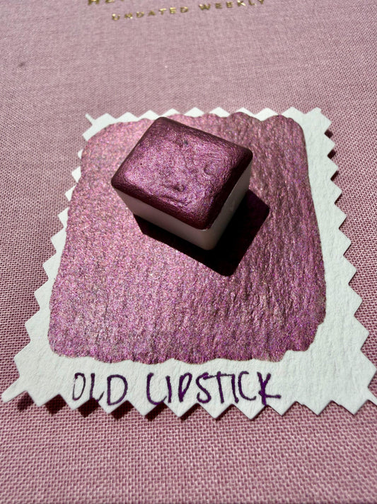 Old Lipstick | Handmade Watercolors | Handmade Paint | Calligraphy | Lettering | Colorshift | Artist Paints | Watercolor Artist