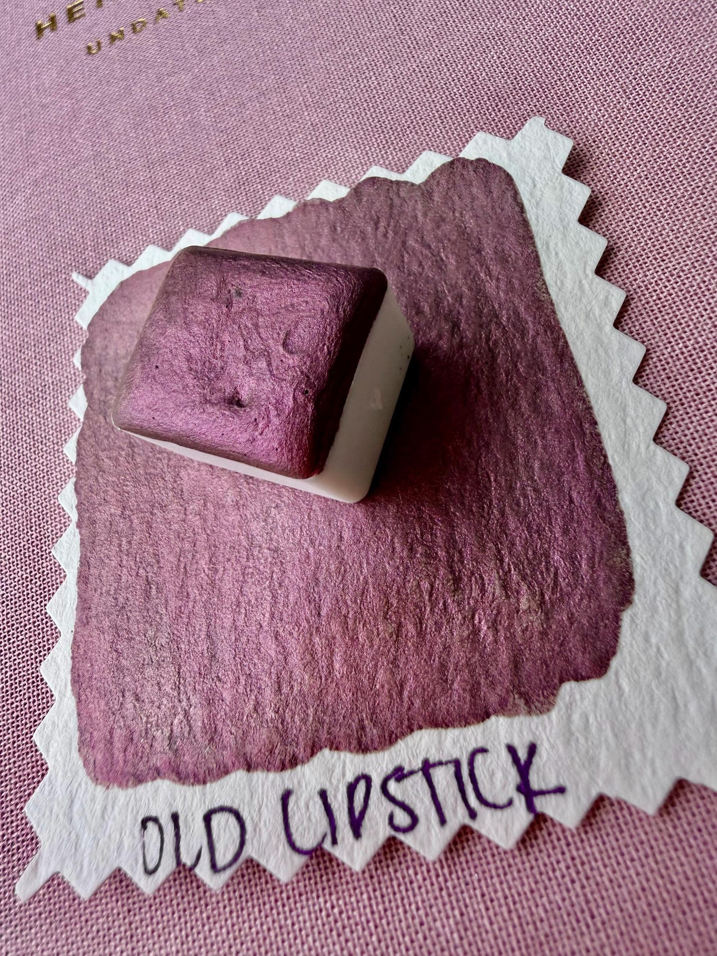 Old Lipstick | Handmade Watercolors | Handmade Paint | Calligraphy | Lettering | Colorshift | Artist Paints | Watercolor Artist