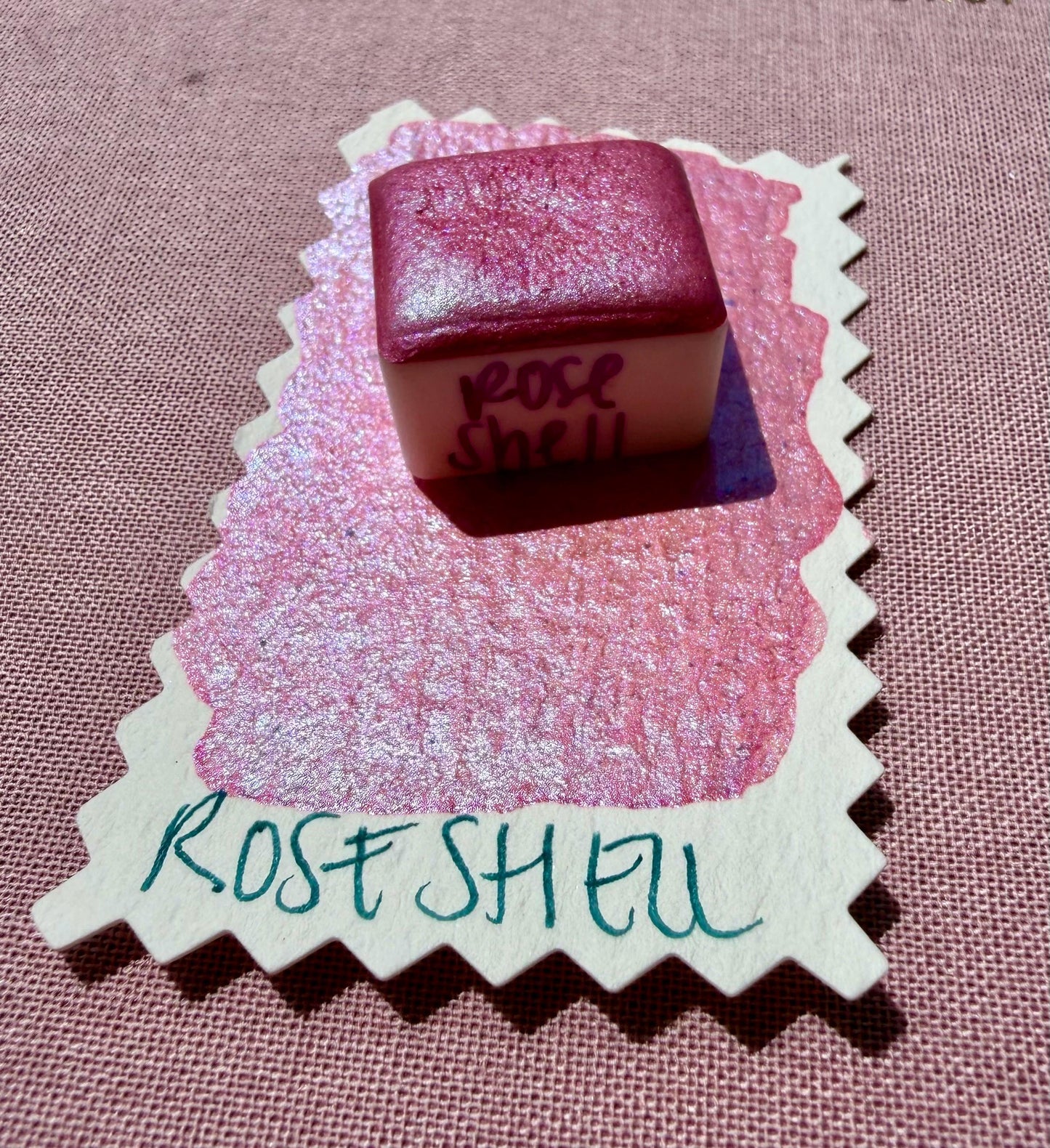 Rose Shell | Handmade Watercolors | Handmade Paint | Calligraphy | Lettering | Colorshift | Artist Paints | Watercolor Artist