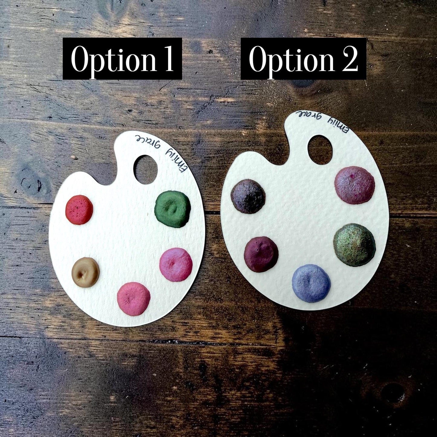 Watercolor Palette Dot Cards | Handmade Watercolors | Handmade Paint | Shimmer Paint | Colorshift | Dot Cards | Sample | Wedding Favor