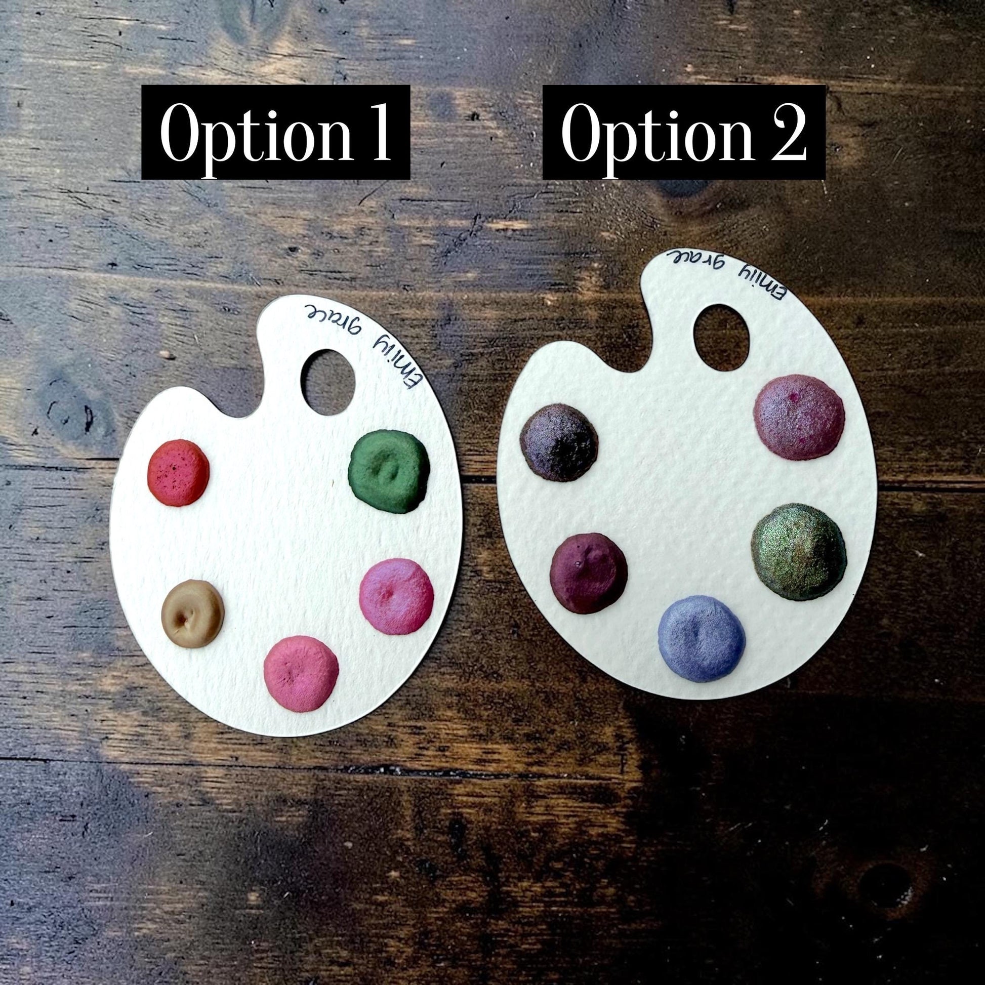 Watercolor Palette Dot Cards | Handmade Watercolors | Handmade Paint | Shimmer Paint | Colorshift | Dot Cards | Sample | Wedding Favor