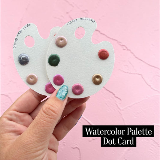 Watercolor Palette Dot Cards | Handmade Watercolors | Handmade Paint | Shimmer Paint | Colorshift | Dot Cards | Sample | Wedding Favor