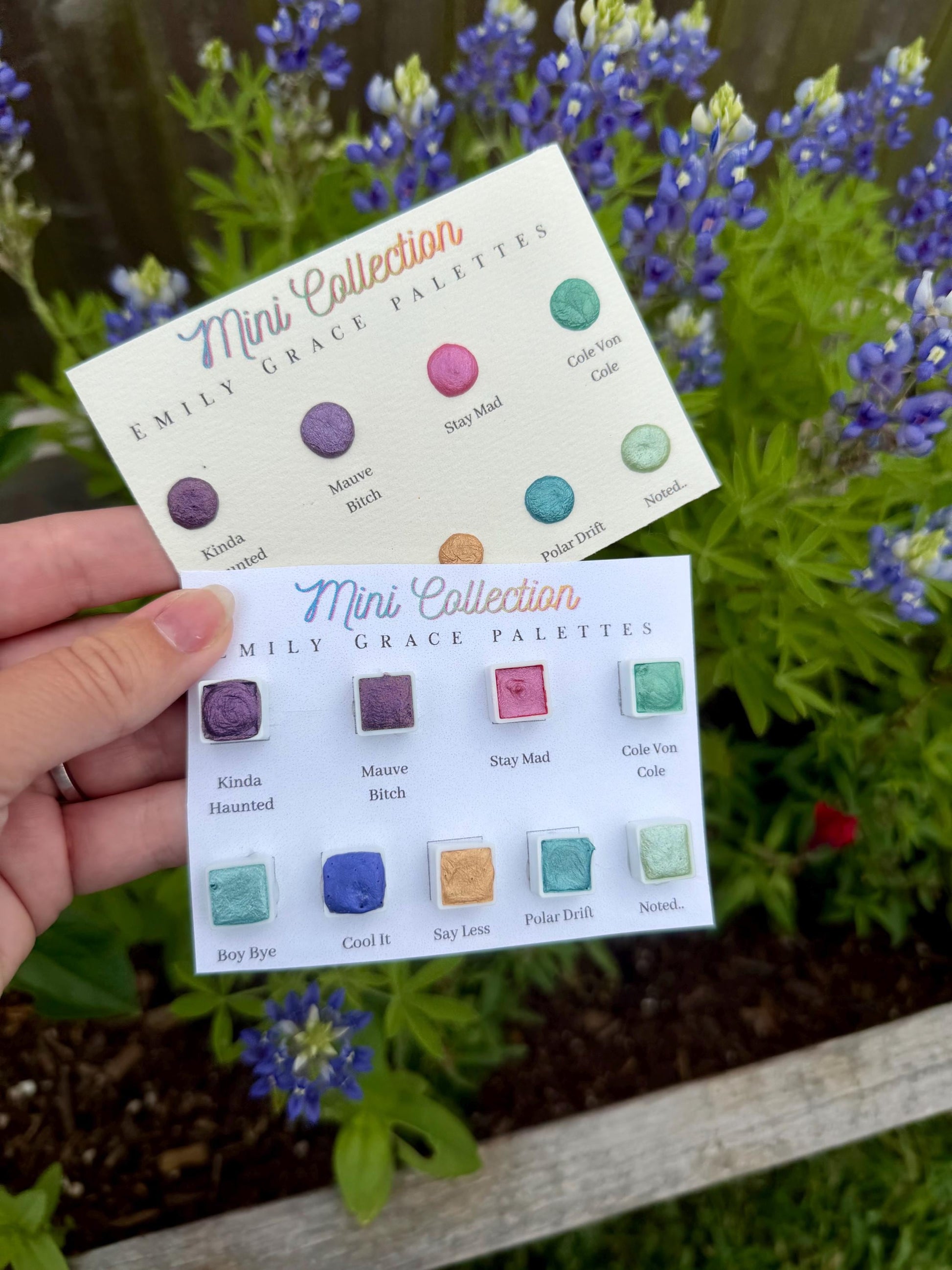 Mini Collection Dot Card | Handmade Watercolors | Handmade Paint | Shimmer Paint | Colorshift | Dot Cards | Sample
