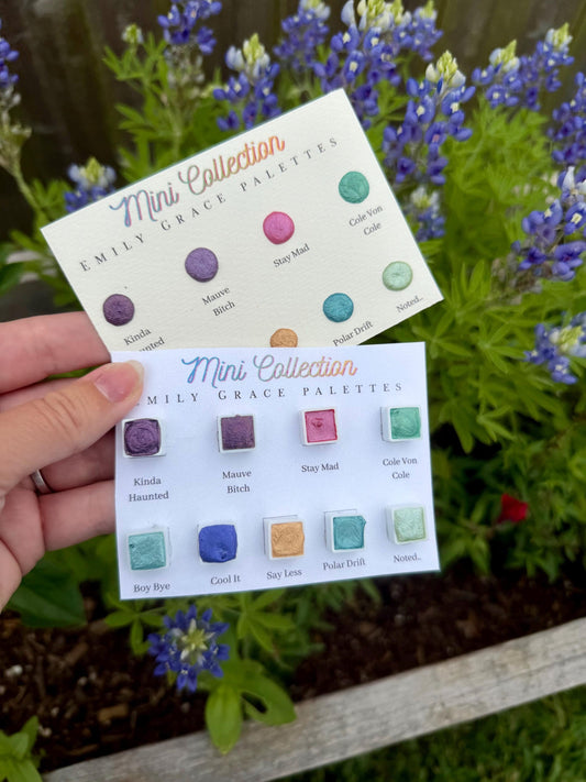 Mini Collection Dot Card | Handmade Watercolors | Handmade Paint | Shimmer Paint | Colorshift | Dot Cards | Sample