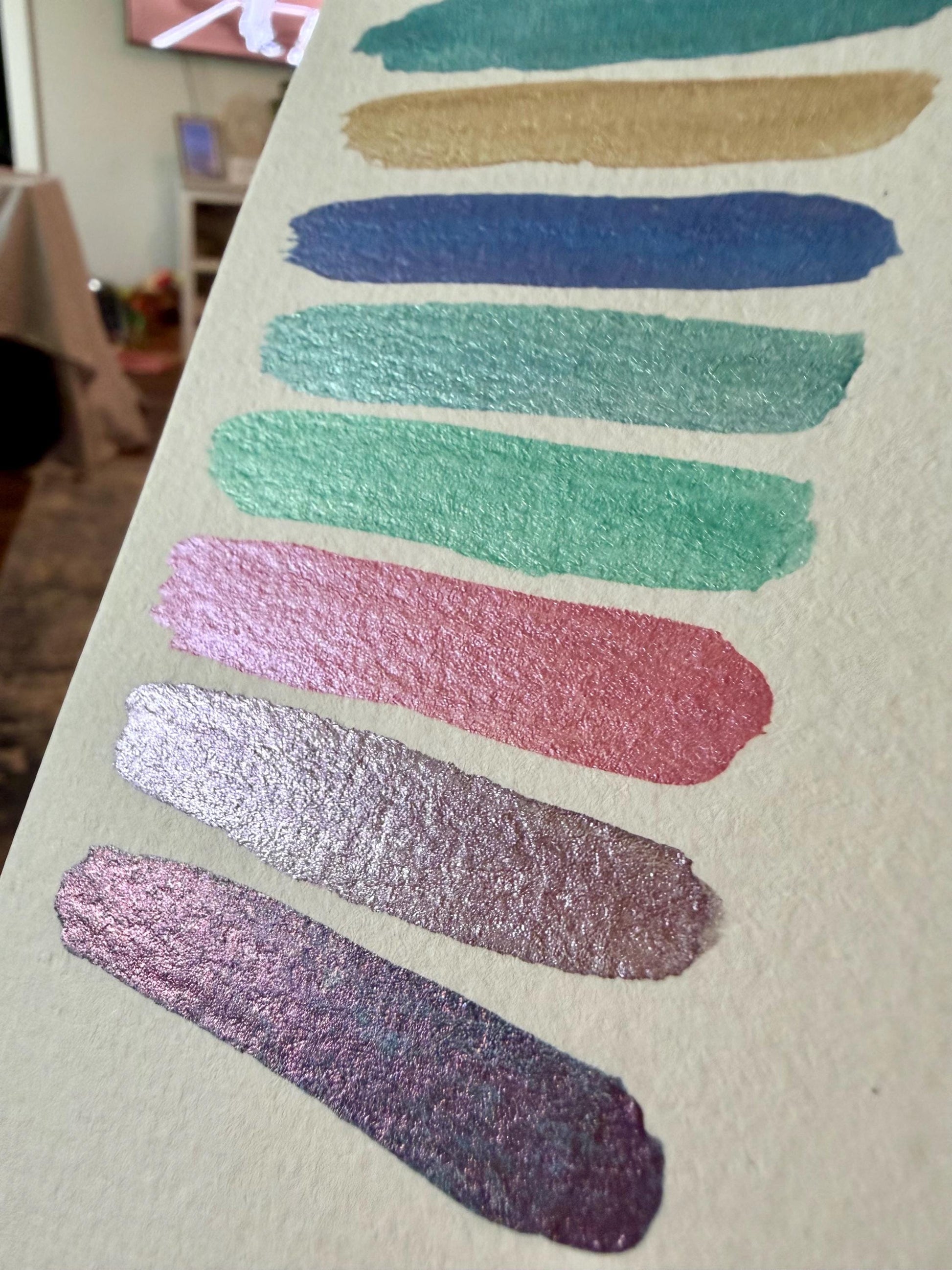 Mini Collection Dot Card | Handmade Watercolors | Handmade Paint | Shimmer Paint | Colorshift | Dot Cards | Sample