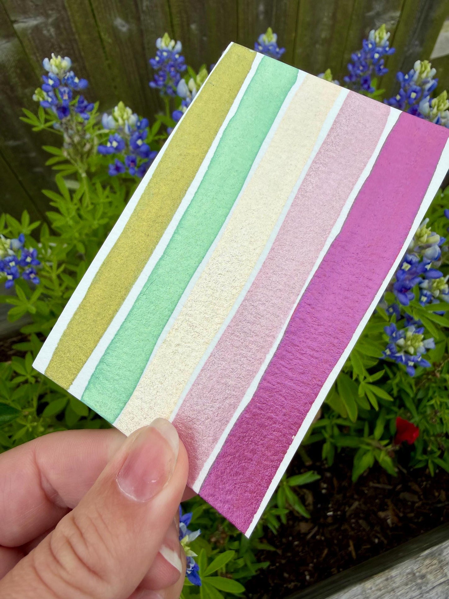 Summer Collection Dot Card | Handmade Watercolors | Handmade Paint | Shimmer Paint | Colorshift | Dot Cards | Sample