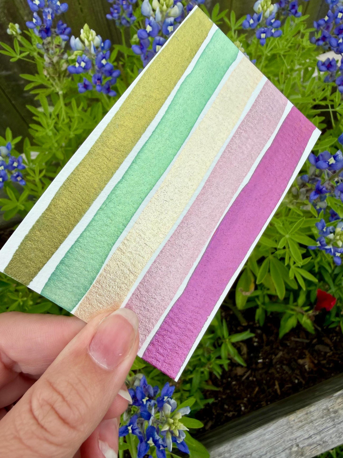 Summer Collection Dot Card | Handmade Watercolors | Handmade Paint | Shimmer Paint | Colorshift | Dot Cards | Sample
