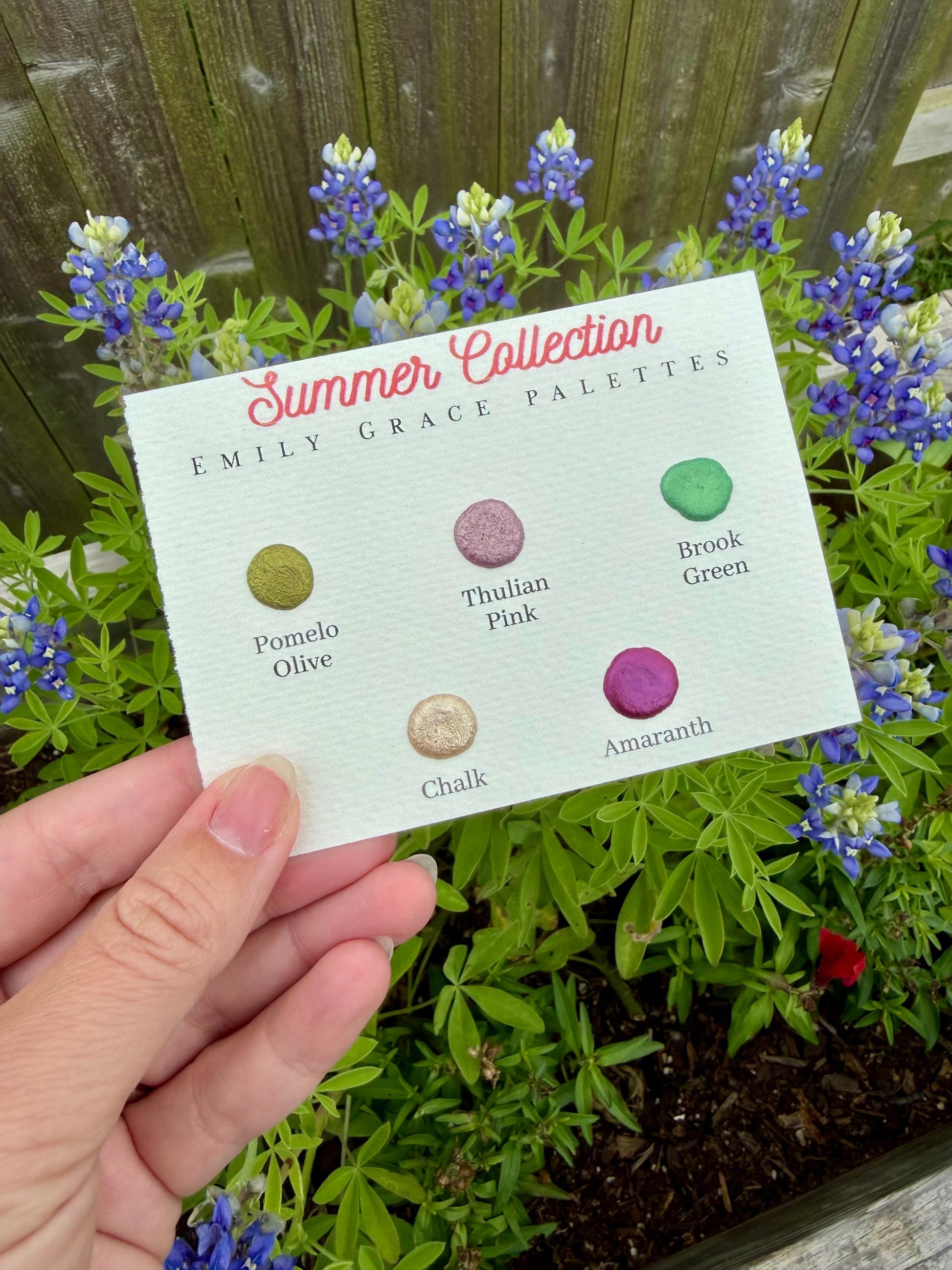 Summer Collection Dot Card | Handmade Watercolors | Handmade Paint | Shimmer Paint | Colorshift | Dot Cards | Sample