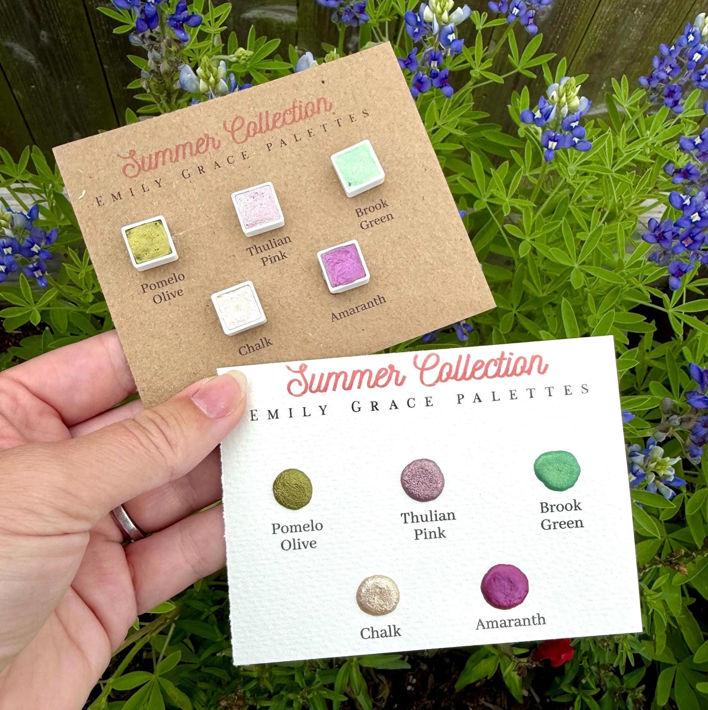 Summer Collection Dot Card | Handmade Watercolors | Handmade Paint | Shimmer Paint | Colorshift | Dot Cards | Sample
