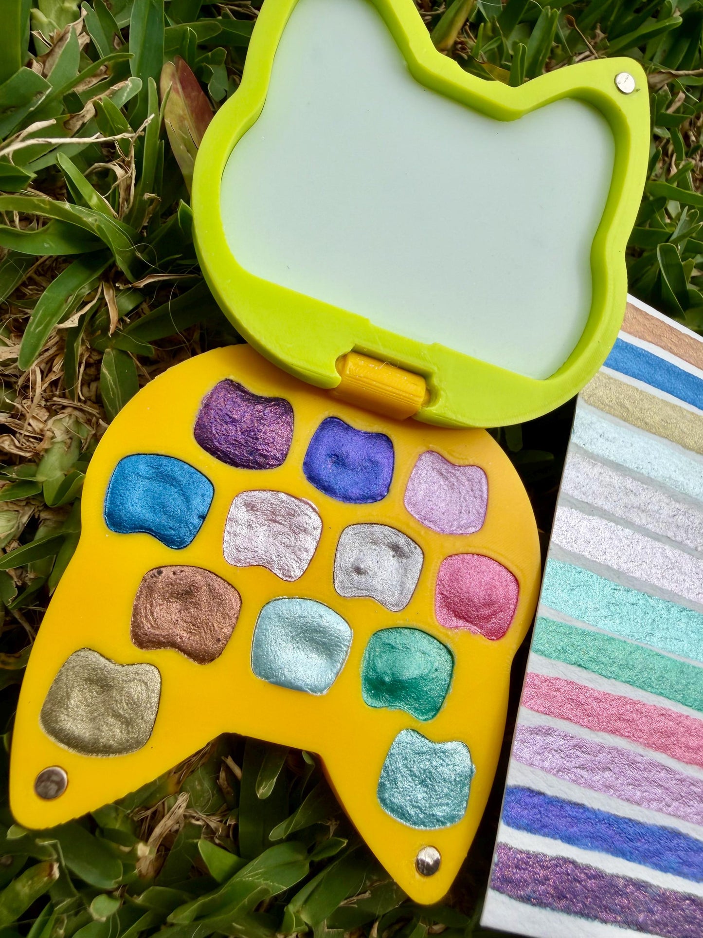 Cat Palette | Watercolor Set | Watercolor Palette | Chrome Watercolors | Handmade Paint | Watercolors | Watercolor | Handmade Watercolors |
