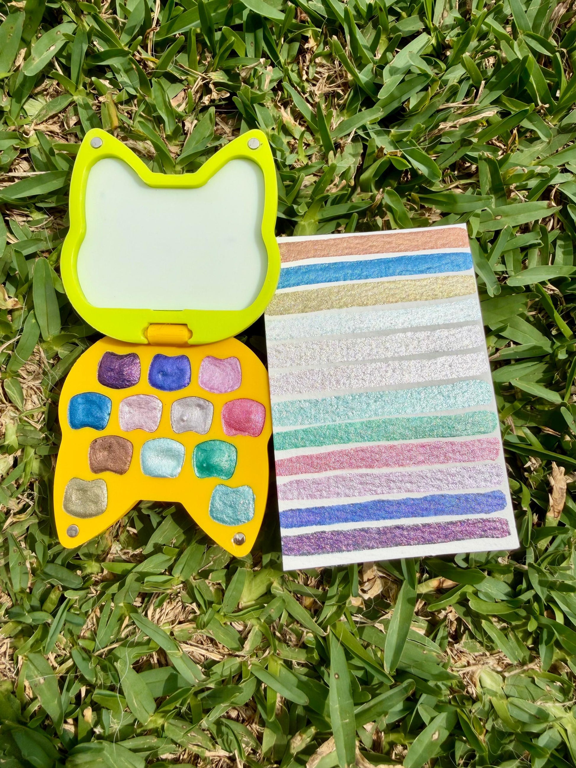 Cat Palette | Watercolor Set | Watercolor Palette | Chrome Watercolors | Handmade Paint | Watercolors | Watercolor | Handmade Watercolors |