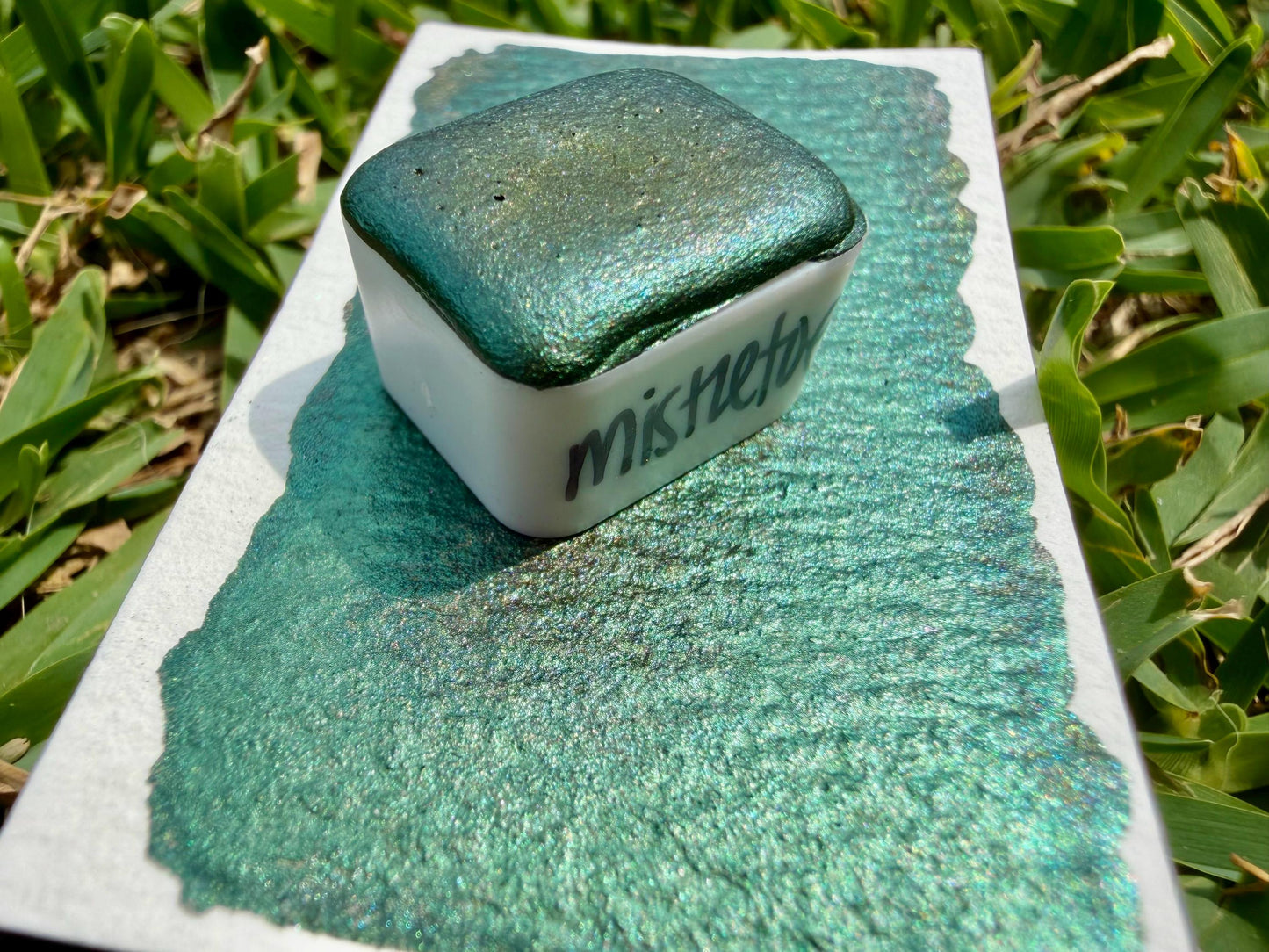 Mistletoe | Christmas Palette | Handmade Watercolors | Handmade Paint | Watercolors | Watercolor | Watercolor Artist | Green Paint