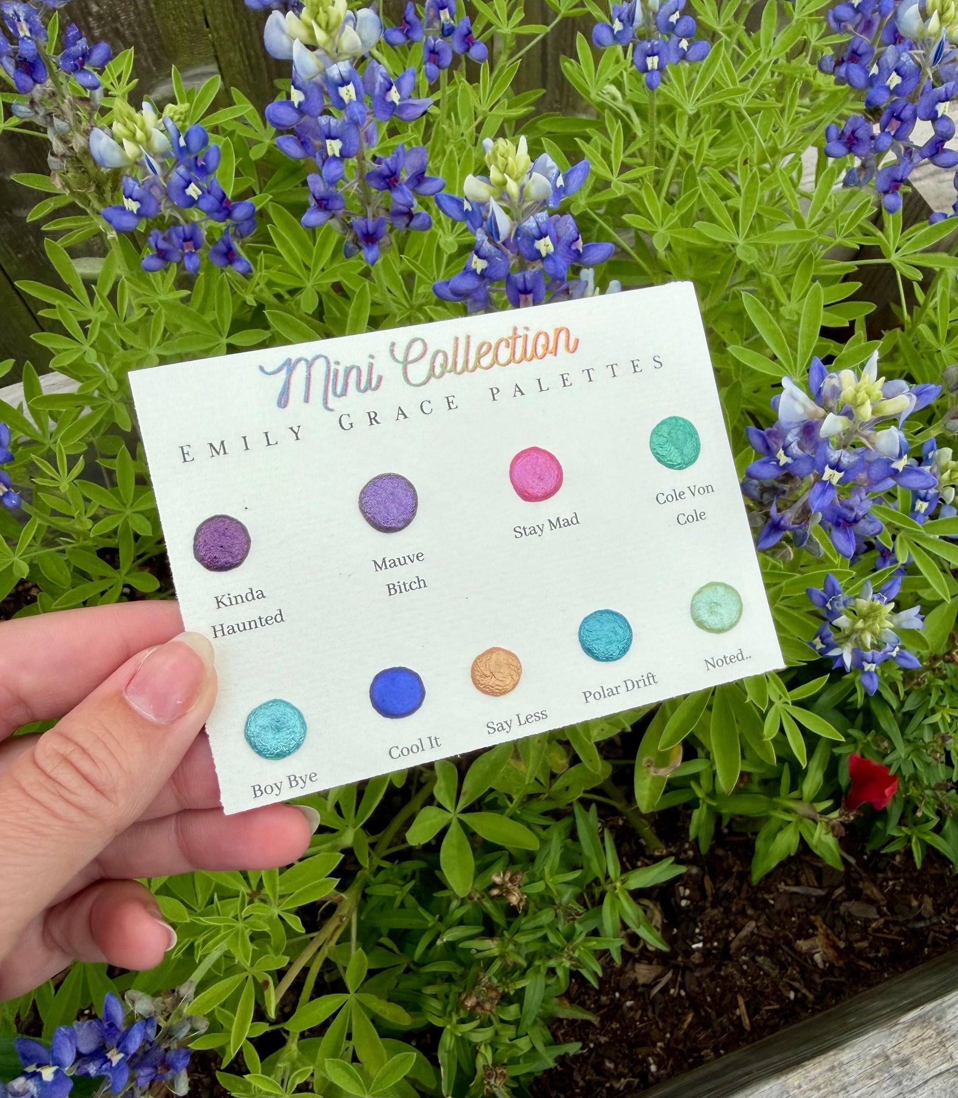 Mini Collection Dot Card | Handmade Watercolors | Handmade Paint | Shimmer Paint | Colorshift | Dot Cards | Sample