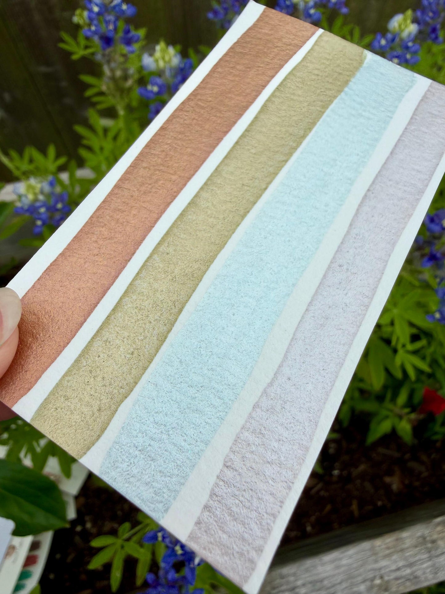 Cream & Steep Collection Dot Card | Handmade Watercolors | Handmade Paint | Shimmer Paint | Colorshift | Dot Cards | Sample