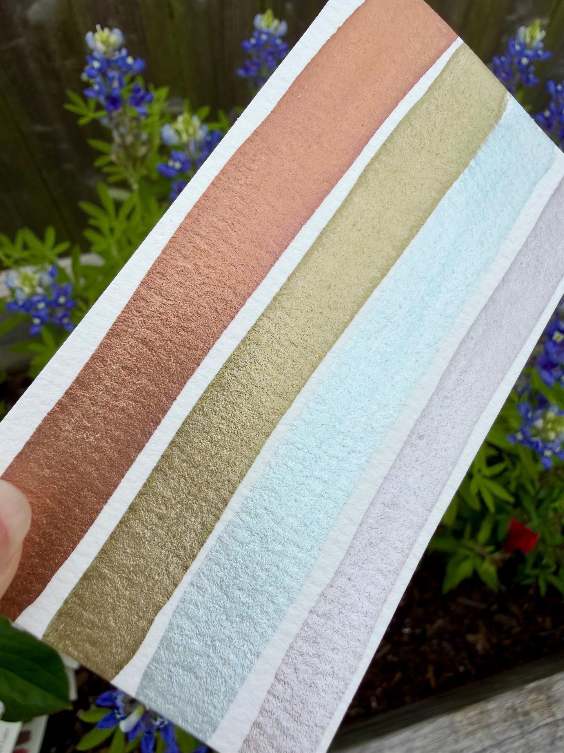 Cream & Steep Collection Dot Card | Handmade Watercolors | Handmade Paint | Shimmer Paint | Colorshift | Dot Cards | Sample