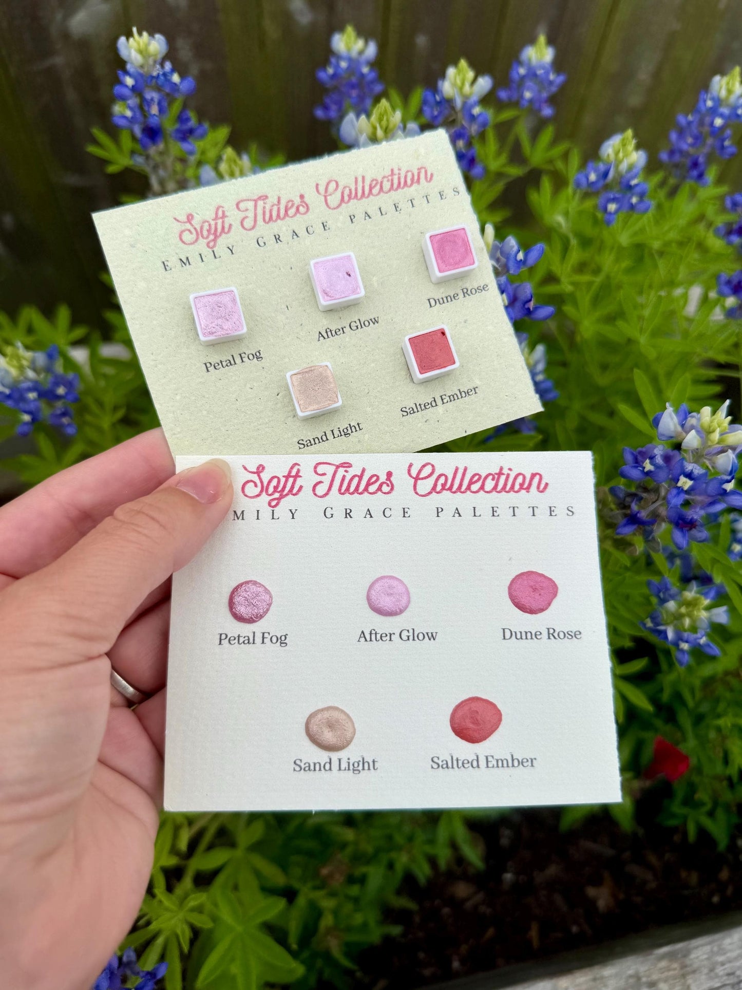 Soft Tides Collection Dot Card | Handmade Watercolors | Handmade Paint | Shimmer Paint | Colorshift | Dot Cards | Sample