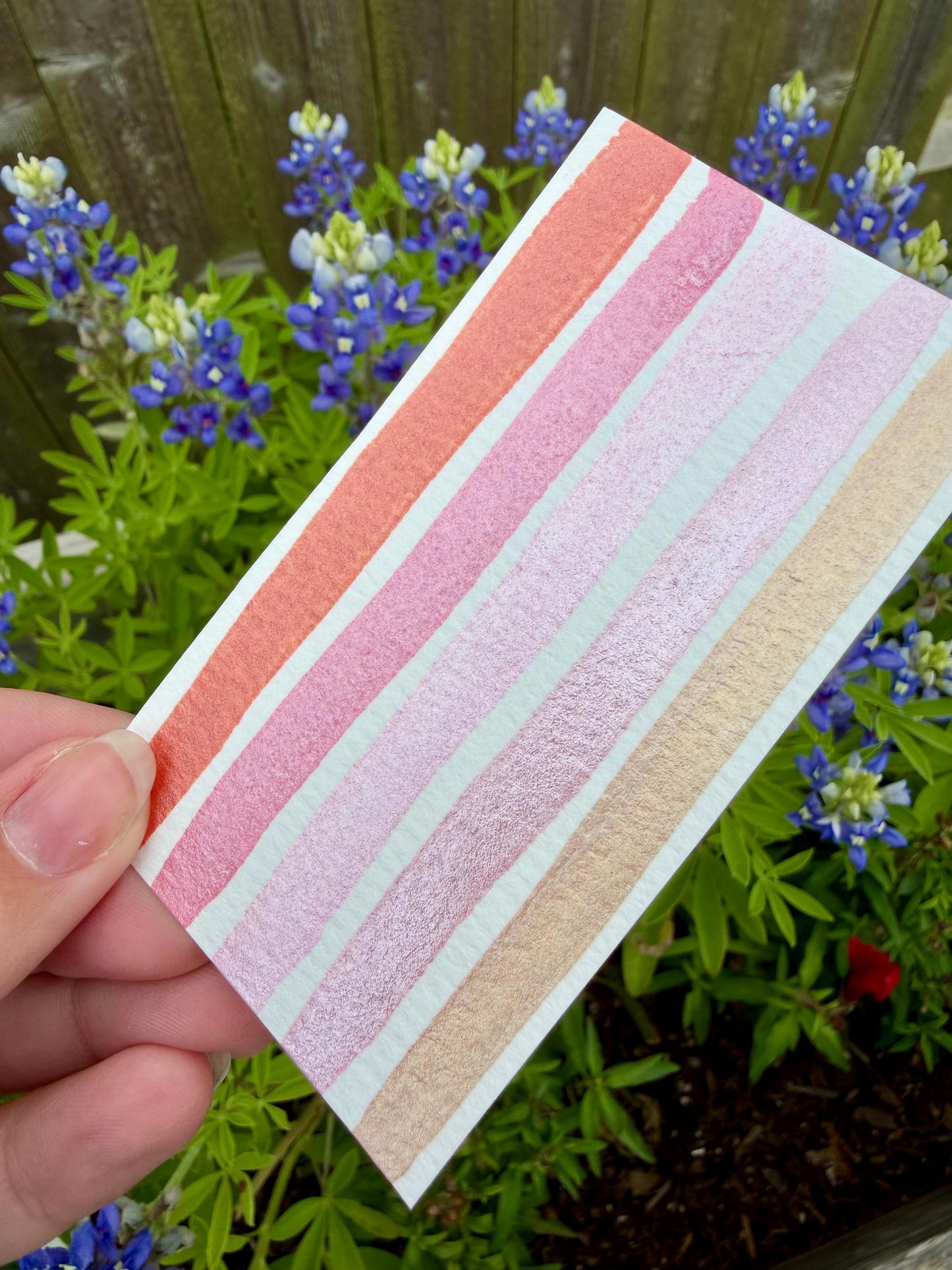 Soft Tides Collection Dot Card | Handmade Watercolors | Handmade Paint | Shimmer Paint | Colorshift | Dot Cards | Sample