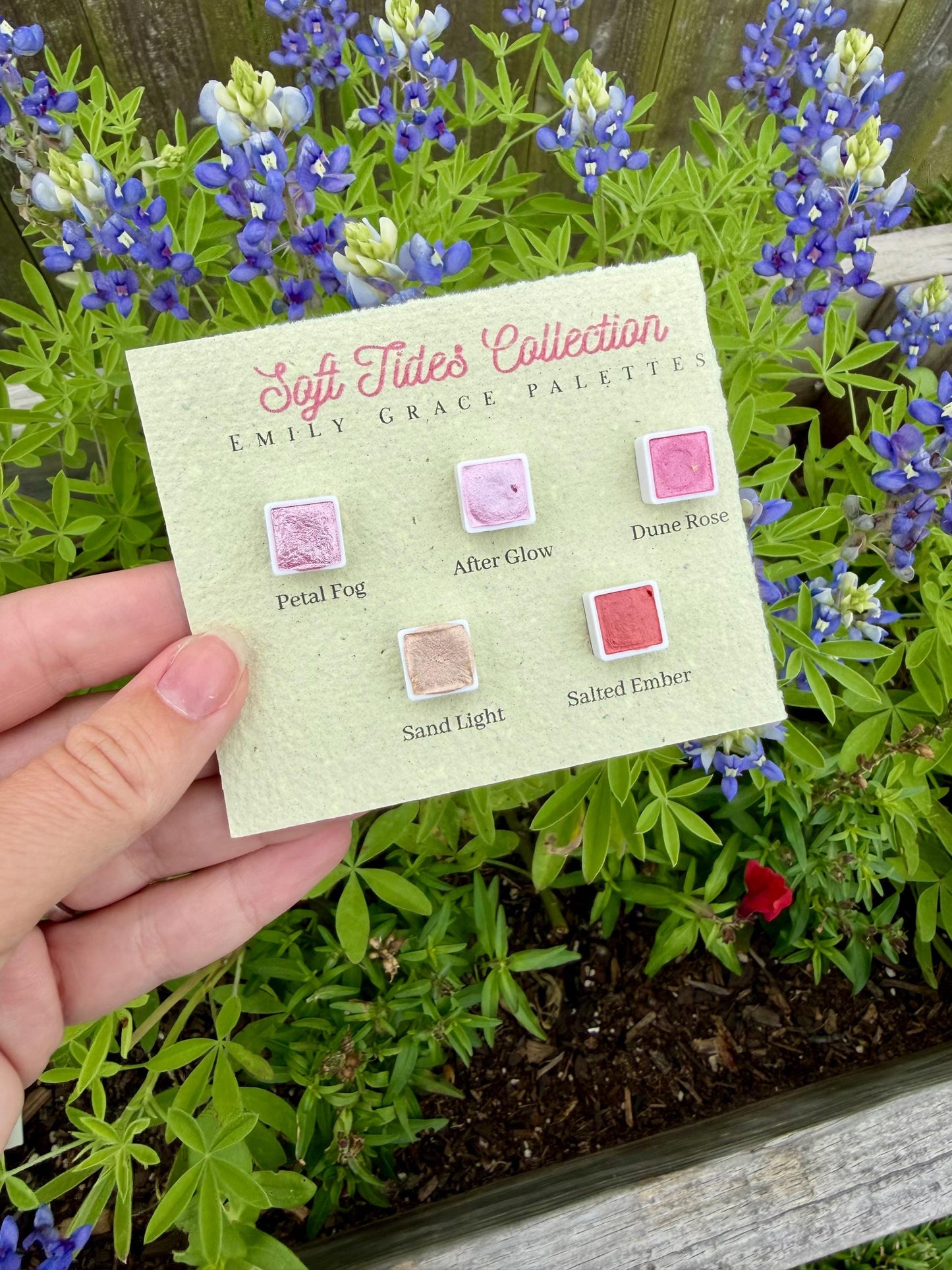 Soft Tides Collection Dot Card | Handmade Watercolors | Handmade Paint | Shimmer Paint | Colorshift | Dot Cards | Sample