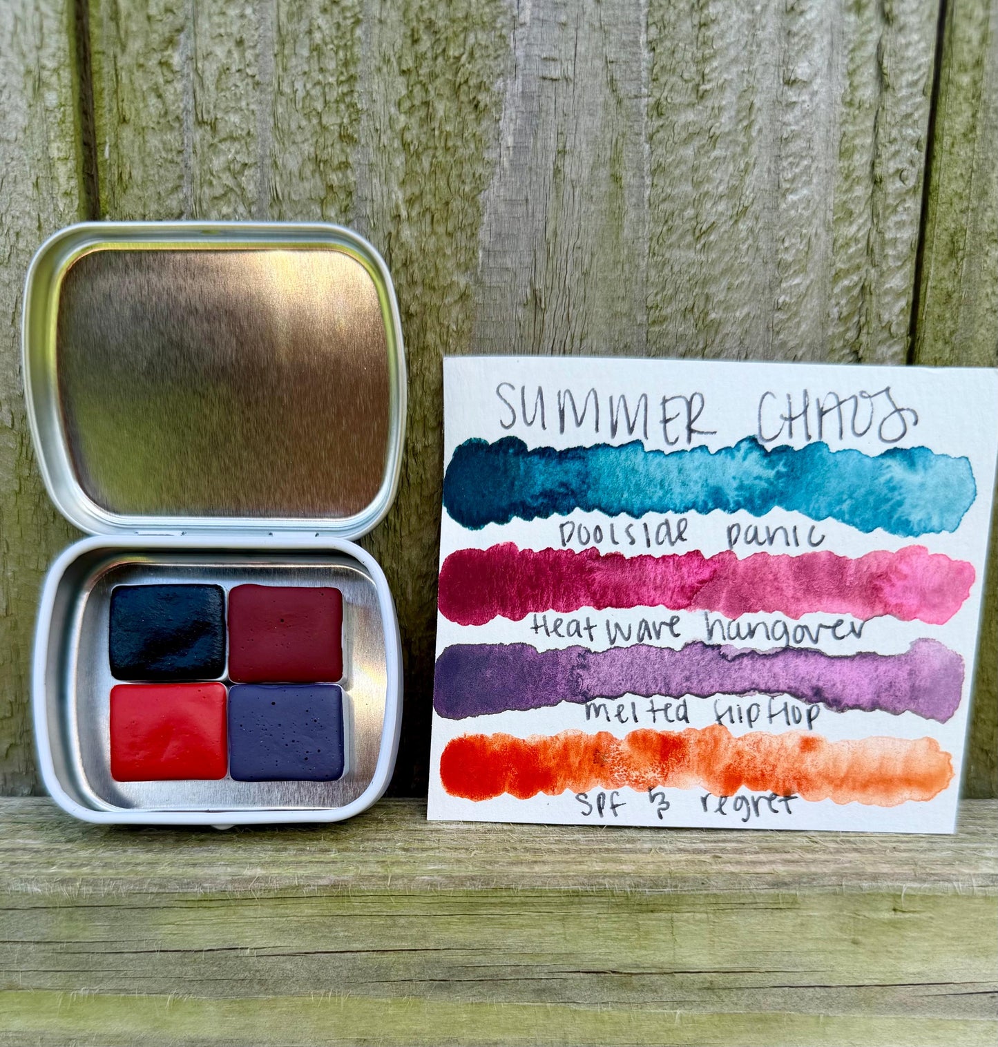 Summer Chaos Collection| Granulating Matte Watercolor Sets | Sets OR Singles Available | Handmade Paints