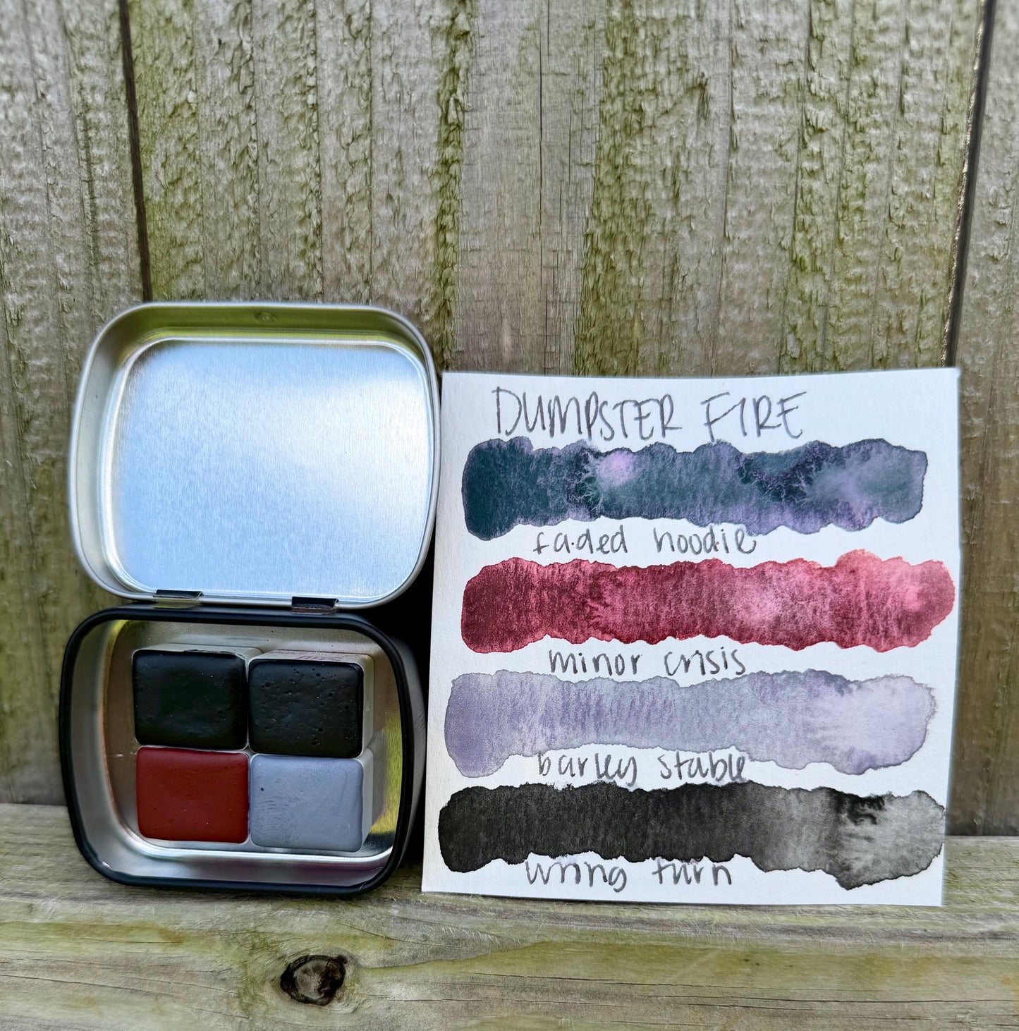 Dumpster Fire Collection| Granulating Matte Watercolor Sets | Sets OR Singles Available | Handmade Paints