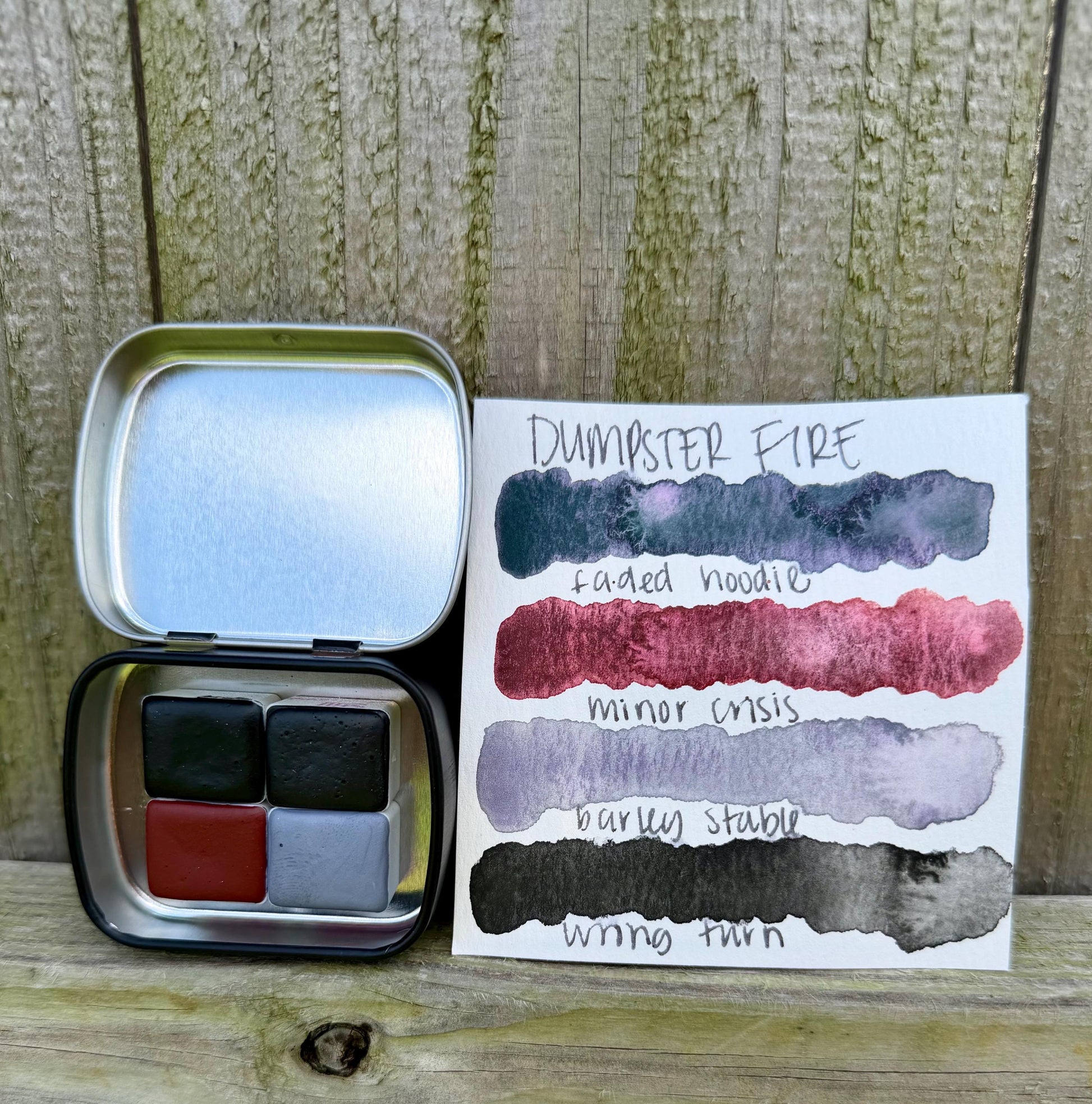 Dumpster Fire Collection| Granulating Matte Watercolor Sets | Sets OR Singles Available | Handmade Paints