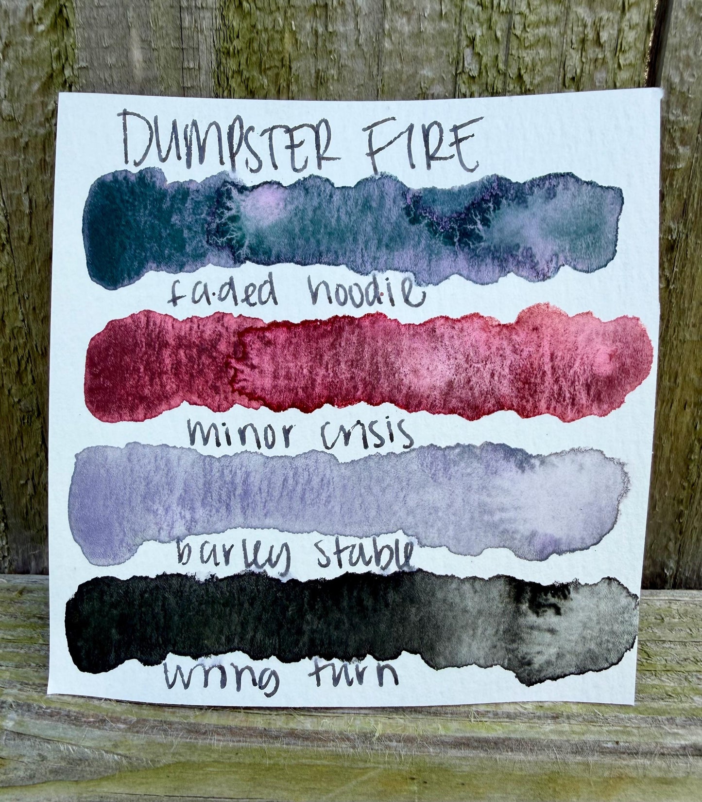 Dumpster Fire Collection| Granulating Matte Watercolor Sets | Sets OR Singles Available | Handmade Paints