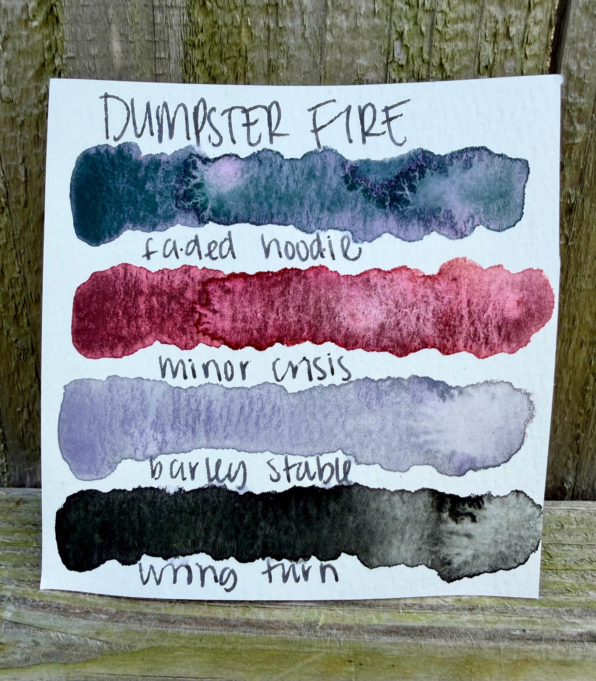 Dumpster Fire Collection| Granulating Matte Watercolor Sets | Sets OR Singles Available | Handmade Paints